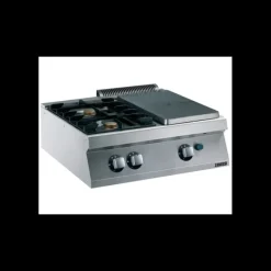 Chaud*ZANUSSI Fourneau 2 Brûleurs et 1/2 Plaque Coup de Feu à Poser 800 x 700 x 250 mm