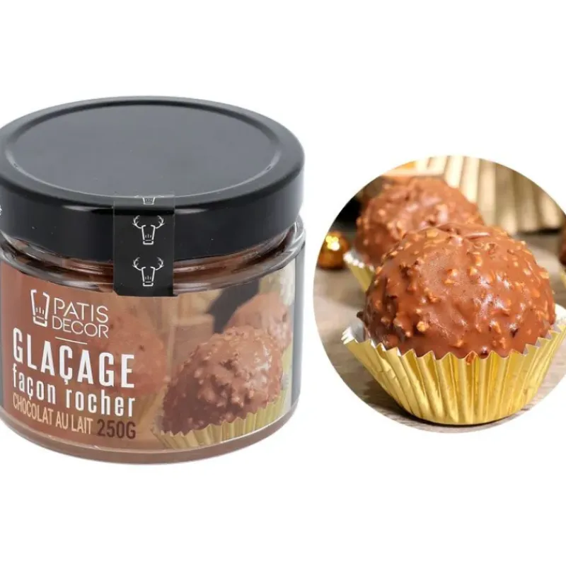 Nappages Et Glaçages*PATISDECOR Glaçage Rocher Chocolat au Lait 250 g Patisdécor