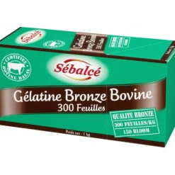 Additifs Alimentaires|Produits Pâtisserie*SEBALCE Gélatine en feuilles bronze bovine Halal x 300
