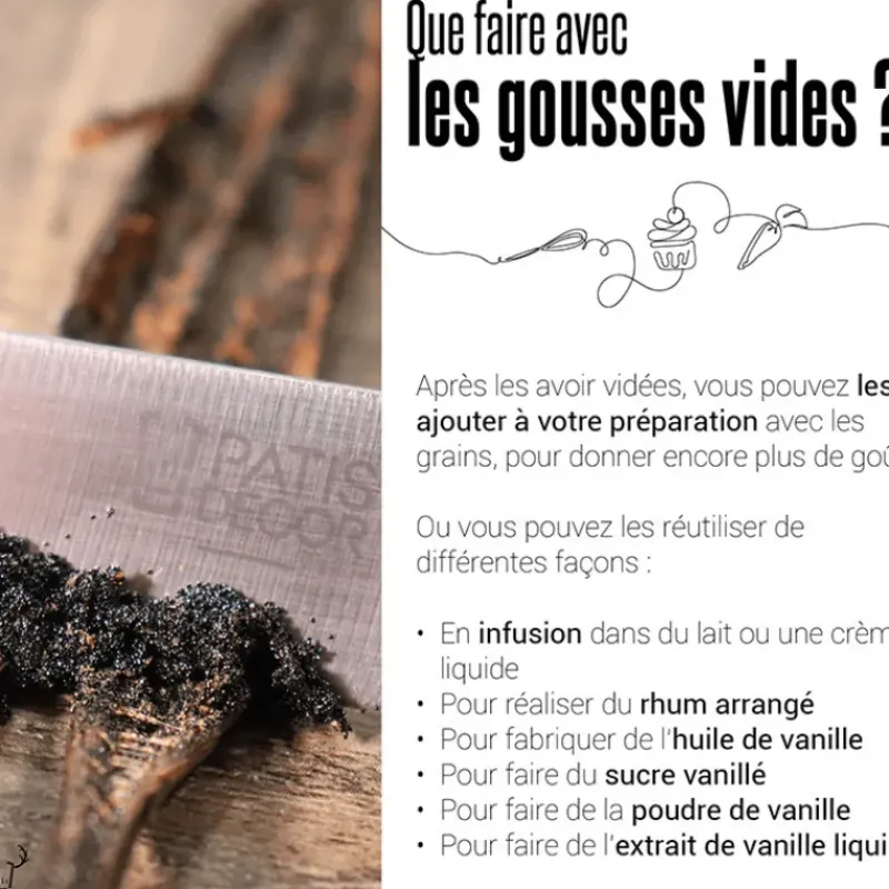 Gousse De Vanille*PATISDECOR Gousse de Vanille de Nouvelle Guinée Bio (x2) Patisdécor