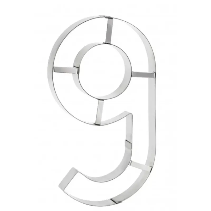 Cercle À Patisserie|Emporte Pièce - Découpoir Pâtisserie*MALLARD FERRIERE Grand Emporte Pièce Inox Chiffre 6 ou 9 32x18 cm (x1)