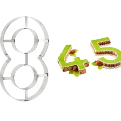 Emporte Pièce - Découpoir Pâtisserie|Cercle À Patisserie*MALLARD FERRIERE Grand Emporte Pièce Inox Chiffre 8 32x18 cm