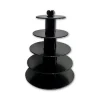Présentoirs Pour Gâteaux*GATODECO Grand Présentoir Noir Cupcakes 5 Etages Ronds Gatodéco