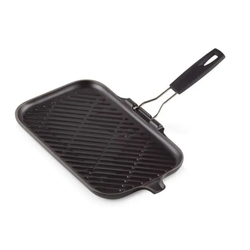 Grills*LE CREUSET Gril en Fonte rectangulaire 36 x 20 cm avec Manche repliable