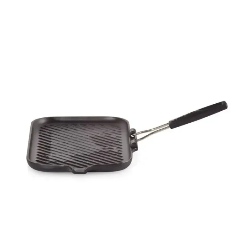 Grills*LE CREUSET Gril en Fonte rectangulaire 36 x 20 cm avec Manche repliable