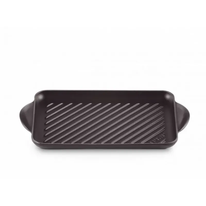 Plat De Cuisson|Grills*LE CREUSET Gril en Fonte Rectangulaire 32 cm Noir Mat