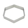 Cercle À Patisserie*MALLARD FERRIERE Hexagone à Mousse Inox 24 cm x H 4,5 cm Mallard