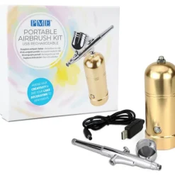 Aérographe*PME Kit Aérographe Alimentaire Portatif Doré