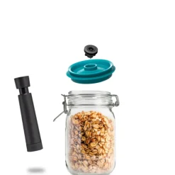 Machine Sous Vide|Conservation*AIRTENDER Kit de Mise Sous-Vide 3 Bocaux Kilner 1,5 L avec Couvercles et Pompe