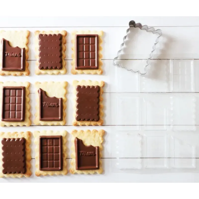 Moules À Chocolat|Emporte Pièce - Découpoir Pâtisserie*SCRAPCOOKING Kit Emporte-Pièce et Moule à Chocolat Biscuit School