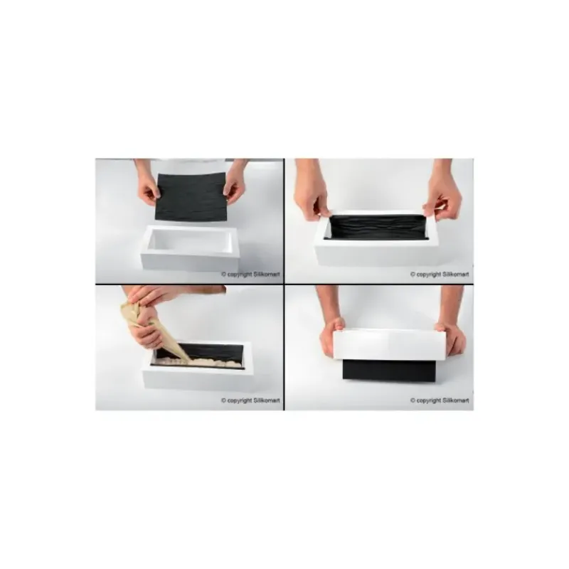 Moule Silicone*SILIKOMART Kit Moule à Bûche et Tapis Décor Pois Professional