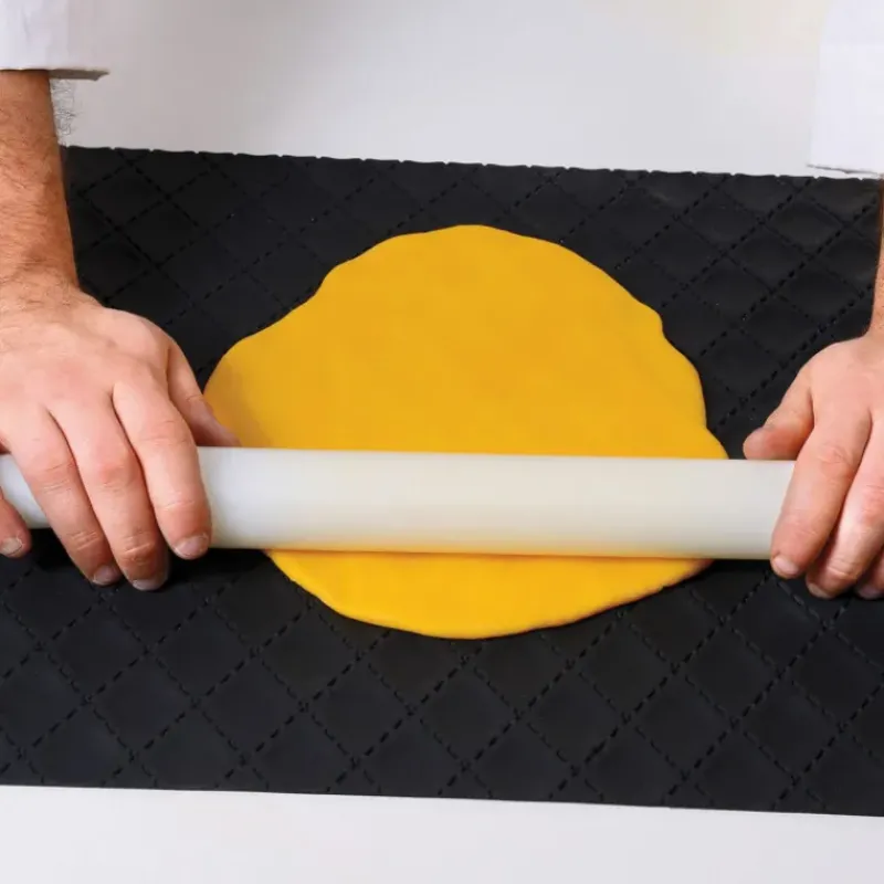 Moule Silicone*SILIKOMART Kit Moule à Bûche et Tapis Décor Matelassé Professional