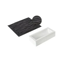 Moule Silicone*SILIKOMART Kit Moule à bûche et Tapis Effet Bois Professional