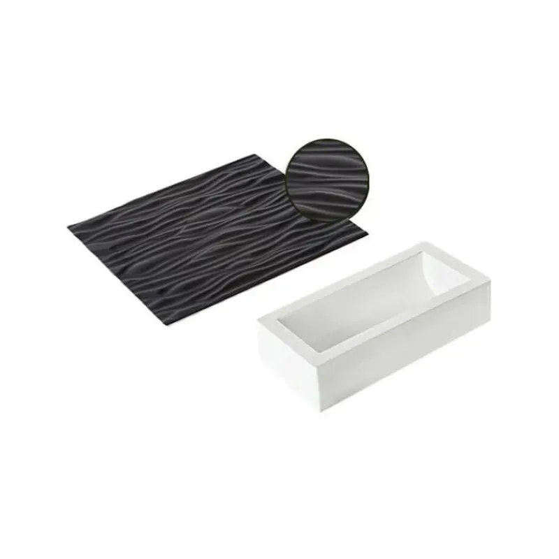 Moule Silicone*SILIKOMART Kit Moule à bûche et Tapis Effet Bois Professional