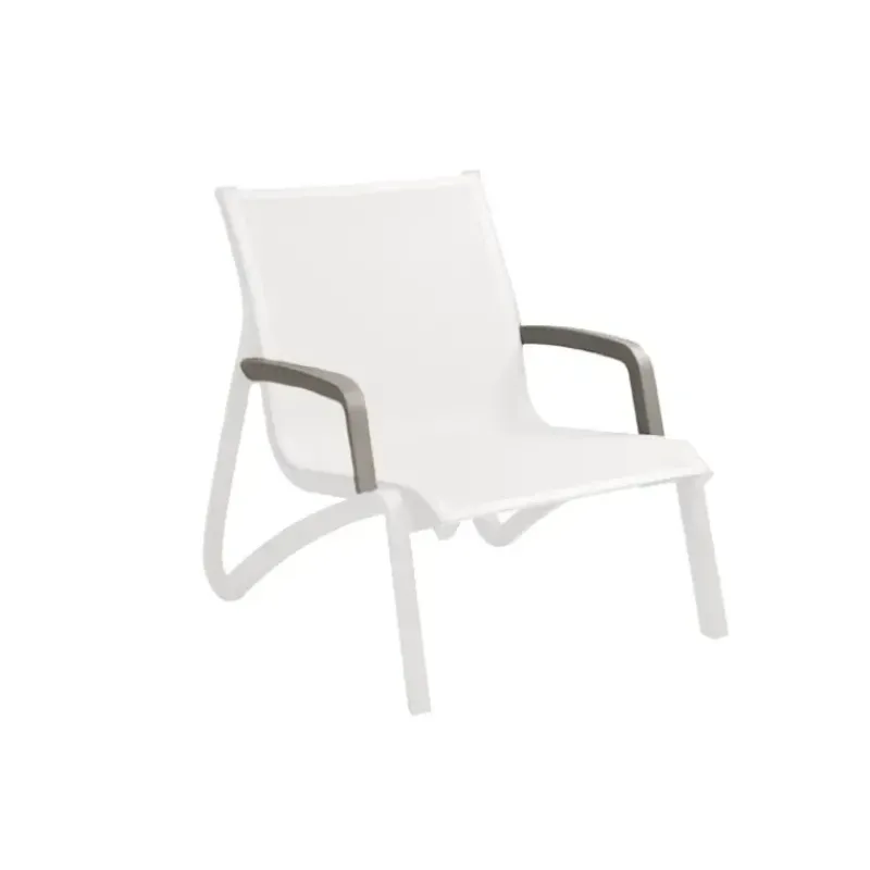 Mobilier Lounge|Salon De Jardin Professionnel*GROSFILLEX Lot 2 Accoudoirs pour Fauteuil Conversationnel Gris Platinium Sunset