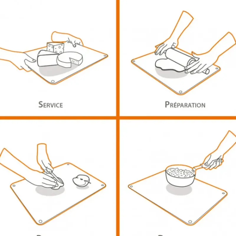 Planches À Découper*PEBBLY Lot 2 Protections Plaque de Cuisson en Verre Noir