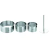 Cercle À Patisserie*IBILI Lot Cercle Inox avec Poussoir Ø 7 / 8 et 10 cm (x3)
