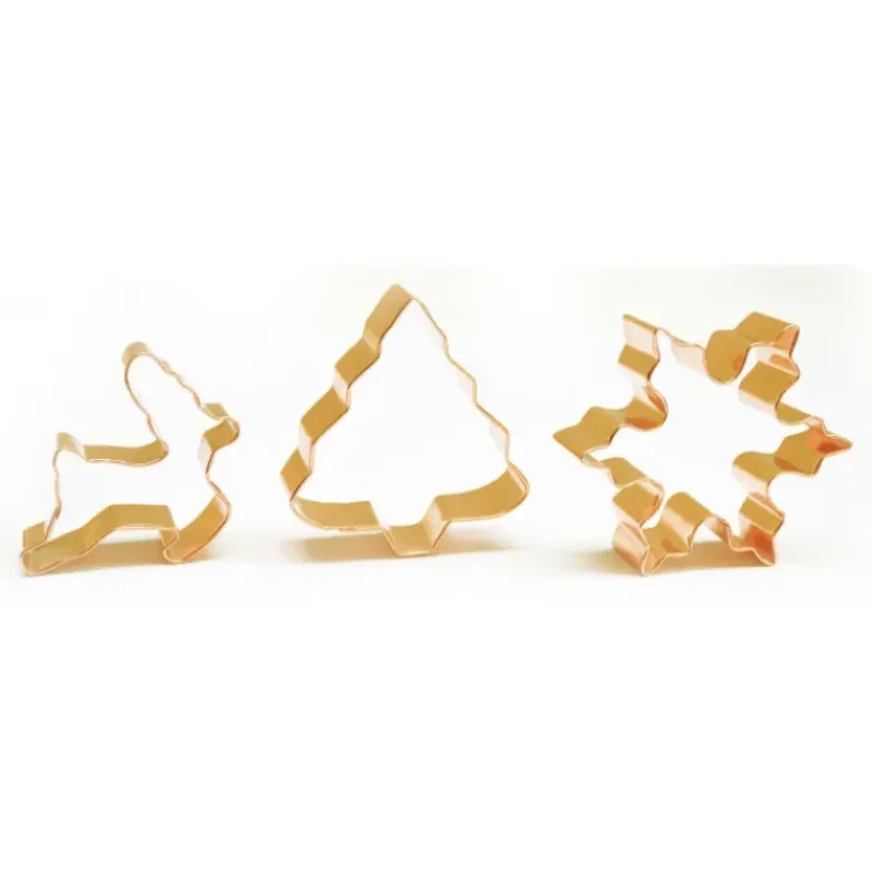 Emporte Pièce - Découpoir Pâtisserie*SCRAPCOOKING Lot Découpoirs Noël Inox Dorés x3