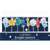 Décoration Gâteau*SCRAPCOOKING Lot de 8 bougies « Espace »