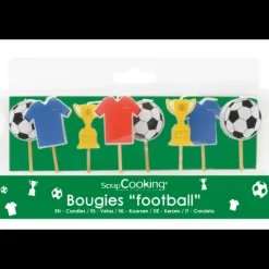 Décoration Gâteau*SCRAPCOOKING Lot de 8 Bougies Football