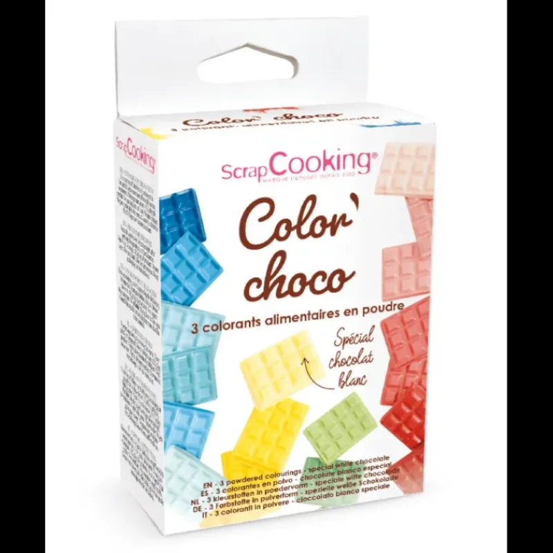 Colorants Alimentaires*SCRAPCOOKING Lot de 3 Colorants Liposolubles en Poudre Rouge / Bleu / Jaune