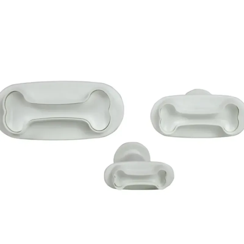 Emporte Pièce - Découpoir Pâtisserie*PME Lot de 3 Emporte-Pièces Os avec Poussoir