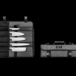 Couteau À Poisson|Couteau Santoku*KAI Mallette 5 Couteaux Japonais Wasabi Black