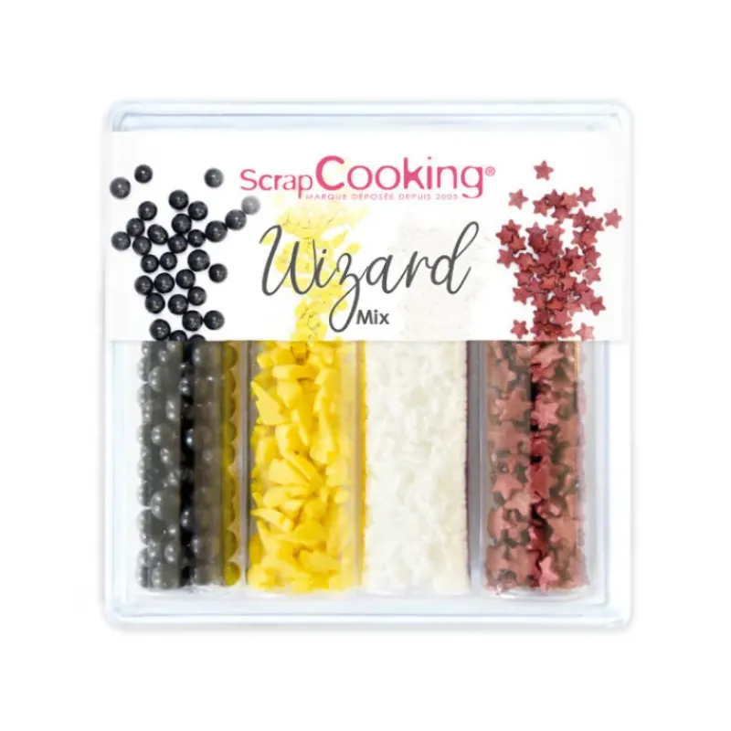 Décoration Comestible*SCRAPCOOKING Mallette décors en sucre Wizard Mix 61g
