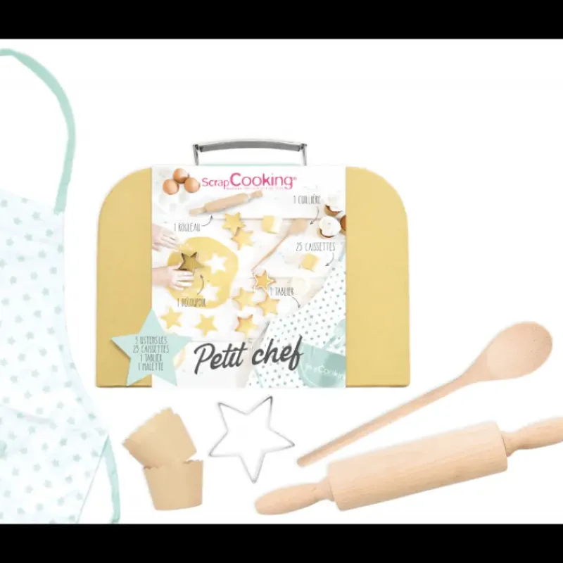 Tablier De Cuisine|Emporte Pièce - Découpoir Pâtisserie*SCRAPCOOKING Mallette Kit Pâtisserie Enfant