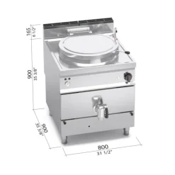 Chaud*BERTOS Marmite à Gaz 150 L Indirecte Berto's