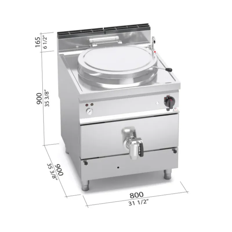 Chaud*BERTOS Marmite à Gaz 150 L Indirecte Berto's