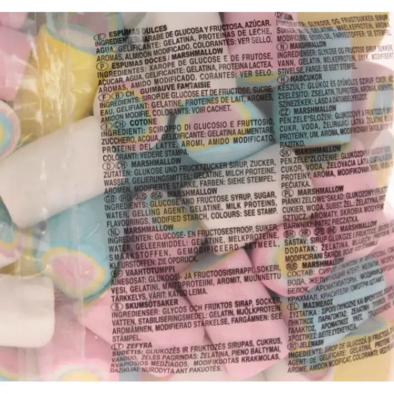 Produits Sans Gluten|Confiserie*FINI Marshmallow Roulés 1 kg Bonbons Sans Gluten