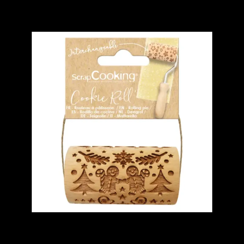 Ustensiles Pâtisserie*SCRAPCOOKING Mini Rouleau à Pâtisserie Empreinte Pain d'Epices 7 cm