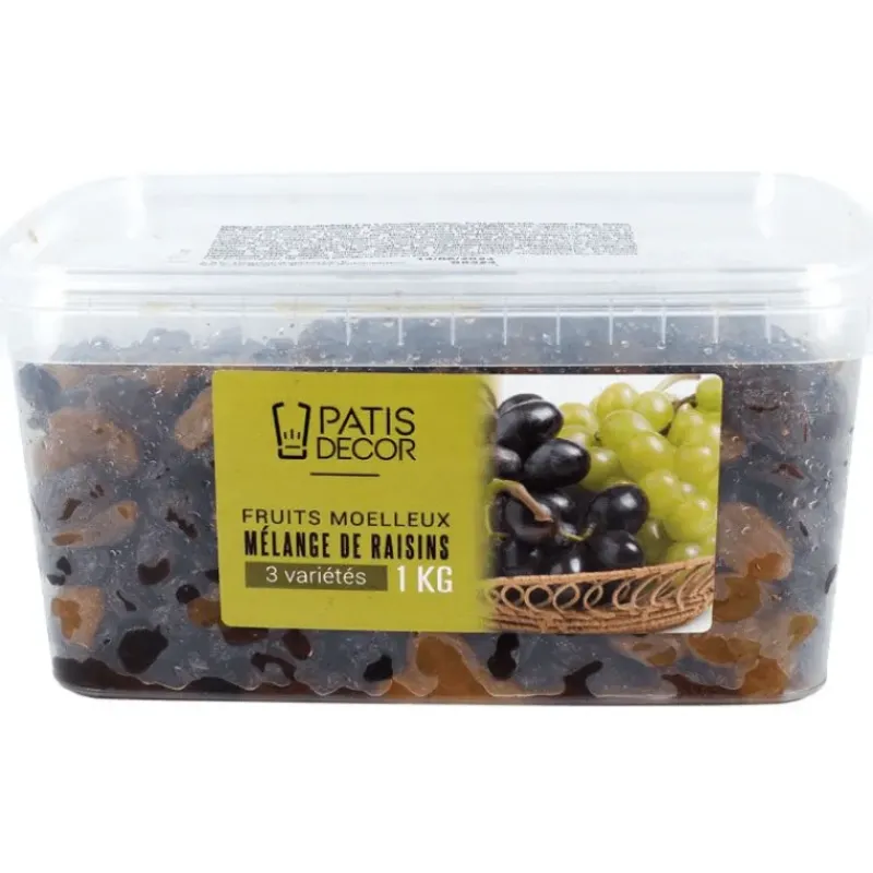 Fruits Secs*PATISDECOR Mélange de raisins 3 variétés 1 kg Patisdécor