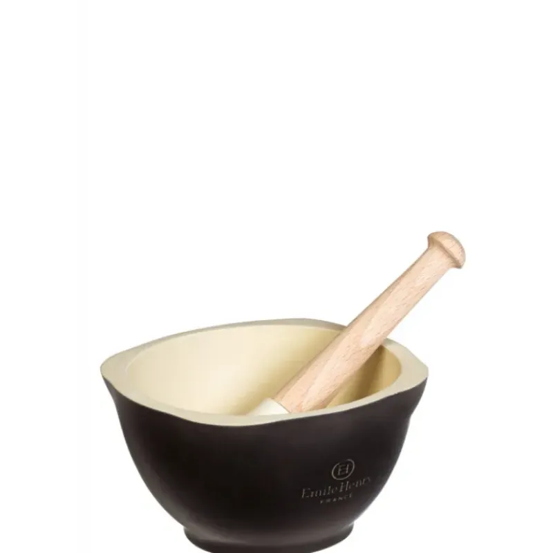Pilon Et Casse-noix*EMILE HENRY Mortier Pilon Céramique Fusain Ø 14 cm
