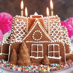 Moule Anti-adhésif|Moules À Gâteaux*NORDIC WARE Moule à Gâteau Bundt Maison Silver