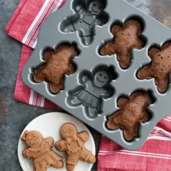 Moule Anti-adhésif|Moules À Gâteaux*NORDIC WARE Moule à Gâteaux Bonhommes Pain d'Épices (x6) Silver