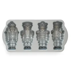 Moule Anti-adhésif|Moules À Gâteaux*NORDIC WARE Moule à Gâteaux Casse-Noisettes (x4) Silver