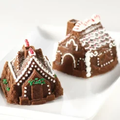 Moule Anti-adhésif|Moules À Gâteaux*NORDIC WARE Moule à Gâteaux Petites Maisons (x2) Silver