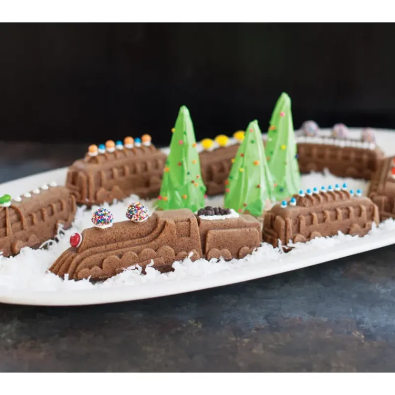 Moules À Gâteaux|Moule Anti-adhésif*NORDIC WARE Moule à Gâteaux Train Nordic Express (x7) Silver