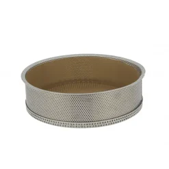 Moules À Gâteaux*DE BUYER Moule à Manqué Rond Inox Perforé Amovible Ø 24 cm x H 6,5 cm