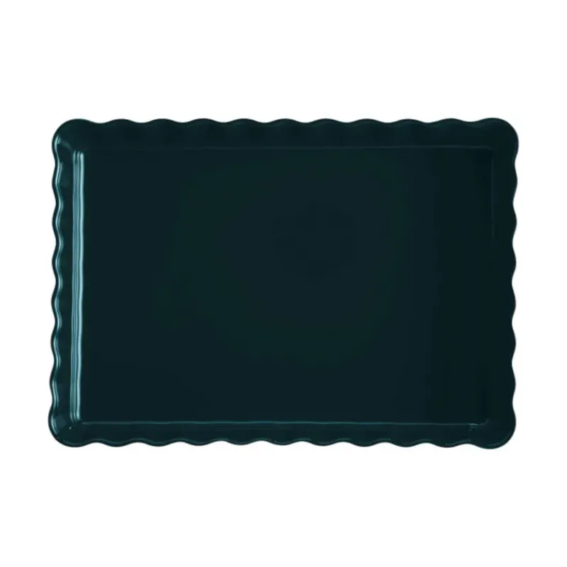 Plat De Cuisson|Moules À Gâteaux*EMILE HENRY Moule à Tarte Rectangulaire en Céramique 33,5 x 24 cm Belle-Île