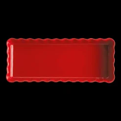 Plat De Cuisson|Moules À Gâteaux*EMILE HENRY Moule à Tarte Rectangulaire en Céramique 15 x 36 cm Grand Cru