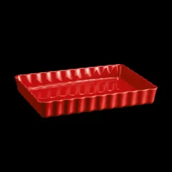 Plat De Cuisson|Moules À Gâteaux*EMILE HENRY Moule à Tarte Rectangulaire en Céramique 33,5 x 24 cm Grand Cru