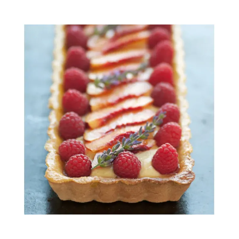 Plat De Cuisson|Moule Anti-adhésif*DE BUYER Moule Anti Adhésif Tarte Rectangle Fond Amovible 35,6 x 10,2 cm x H 2,7 cm