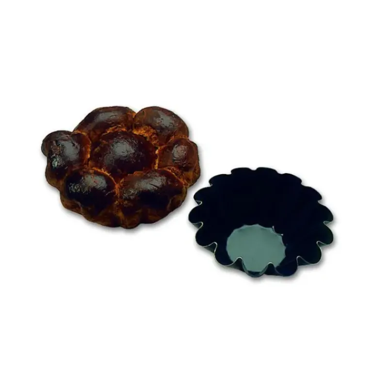 Moule Anti-adhésif*MATFER Moule Brioche 14 côtes 10 cm x H 4 cm Anti-adhésif