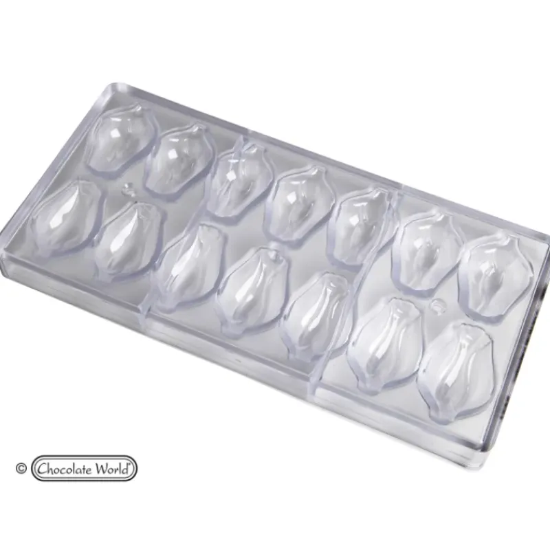 Moules À Chocolat*CHOCOLATE WORLD Moule Chocolat Bouton de Rose 14 Cavités