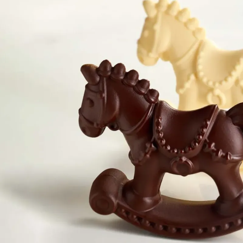 Moules À Chocolat*PAVONI Moule Chocolat Cheval à Bascule 17,5 x 5,5 cm x H 15,5 cm (x2)