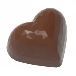 Moules À Chocolat*CHOCOLATE WORLD Moule Chocolat Cœur à Facettes 3,6 x 2,9 cm (x21)
