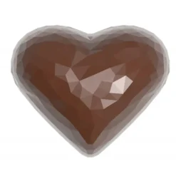 Moules À Chocolat*CHOCOLATE WORLD Moule Chocolat Cœur à Facettes 3,6 x 2,9 cm (x21)